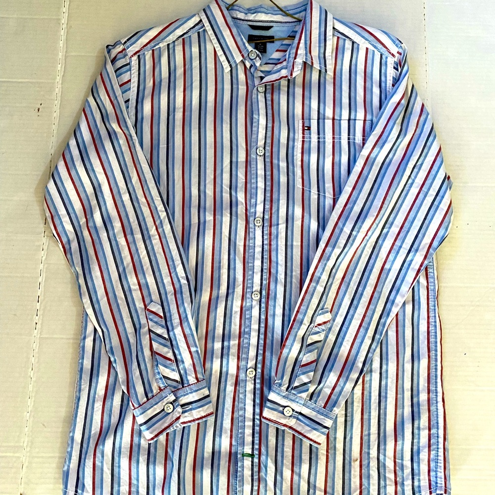 Tommy Hilfiger Young Men Size 20 XL Long-Sleeve Button-Down Shirt
